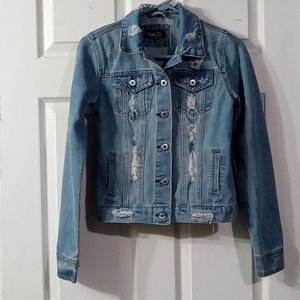 RUE 21 JEANS WOMEN'S JACKET RIPPED STYLE